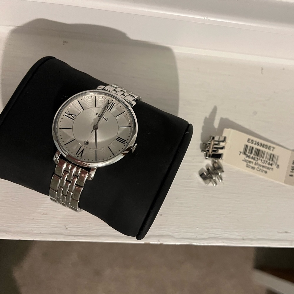 Fossil women’s silver watch
